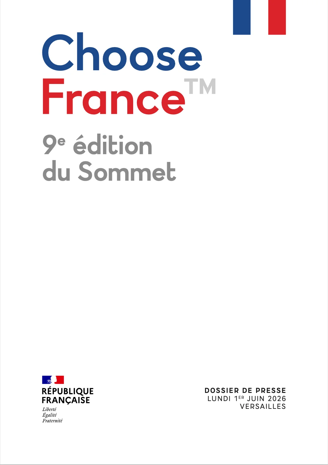 Dossier de presse – Choose France (2026)