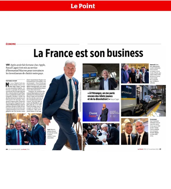 « La France est son business », Le Point, Novembre 2025 - FR